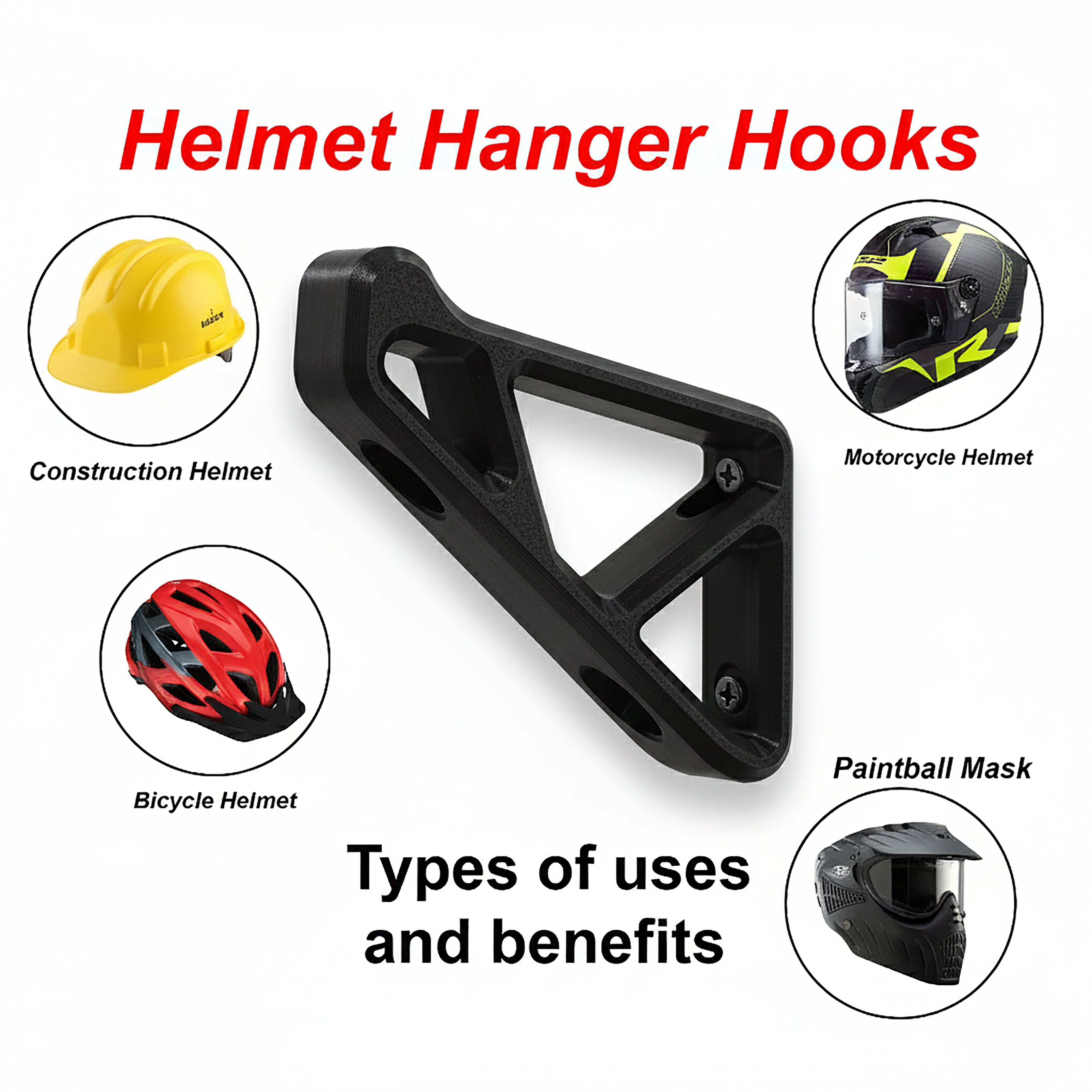 Helmet Wall Mount (Black)