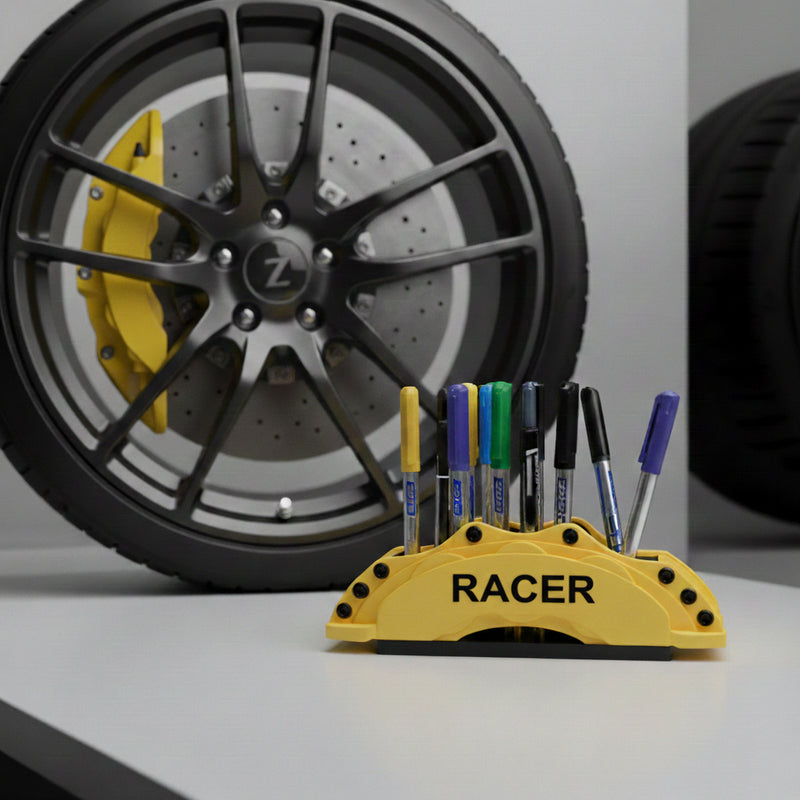 Brake Caliper Pen Holder: Racing Car Desk Organizer