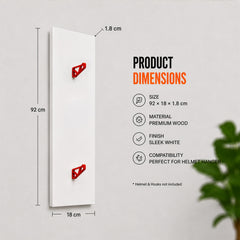 MotoDock Wooden Dual Helmet Display Panel