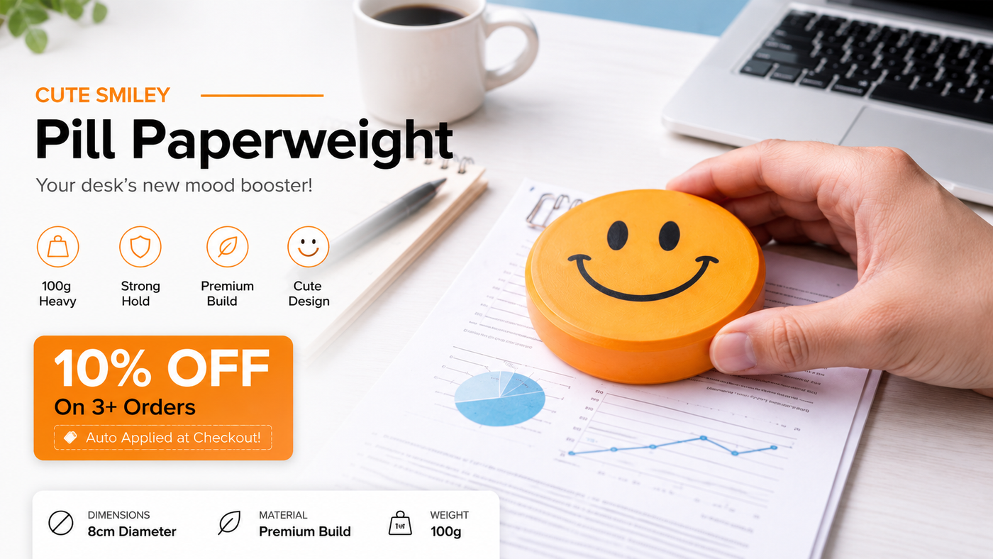 Smiley Pill Paperweight