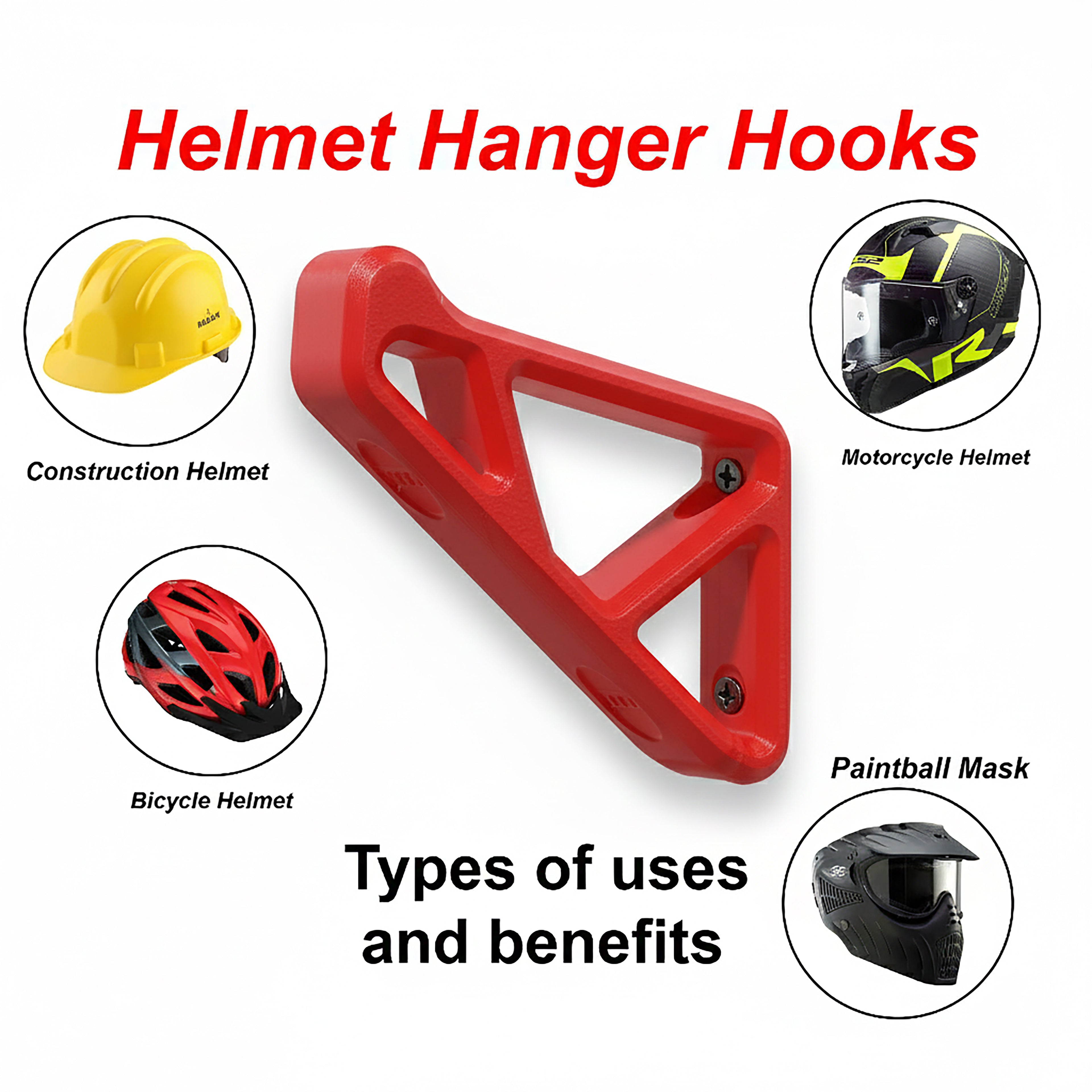 Helmet Wall Mount (Red)