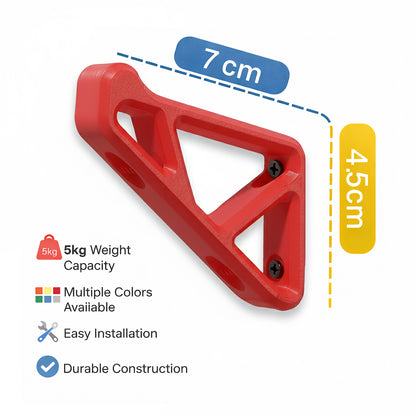 Red 3D printed motorcycle helmet hanger wall mount - Dirt Accessories