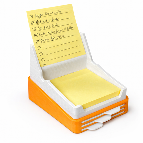 Smart Sticky Note Holder with Stencils