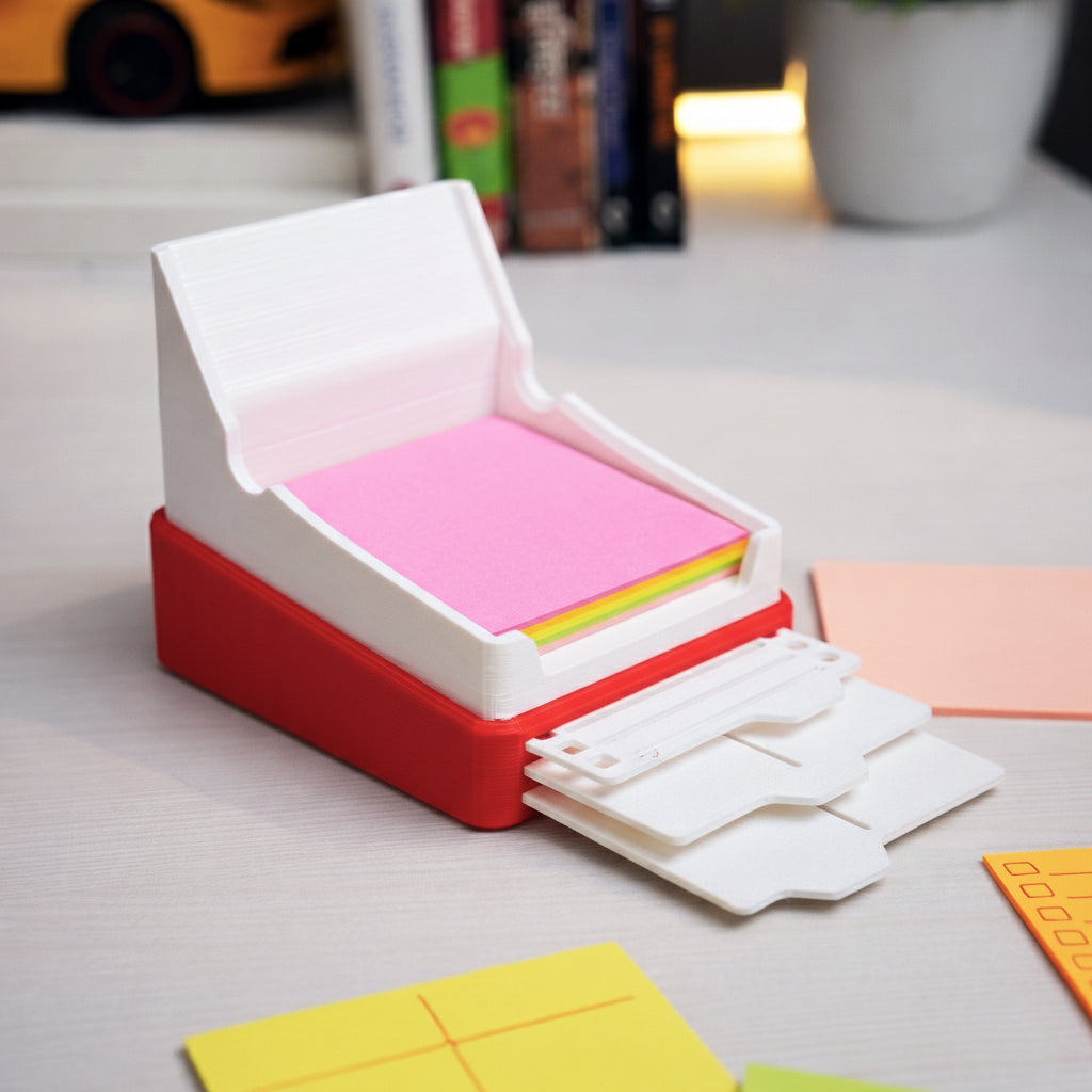 Smart Sticky Note Holder with Stencils